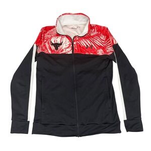 Under Armour Project Rock Men Full Zip Jacket S Black Red Aloha Camo Brahma Bull